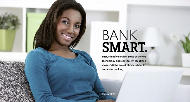 picture of young woman banking online